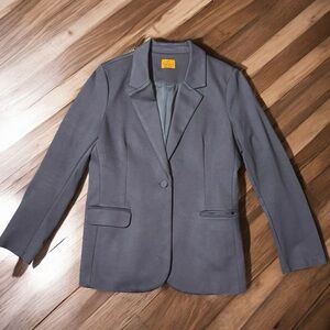 Marycrafts Women's Blazer Size 8 Gray Career Jacket – Classic Fit 26" Length